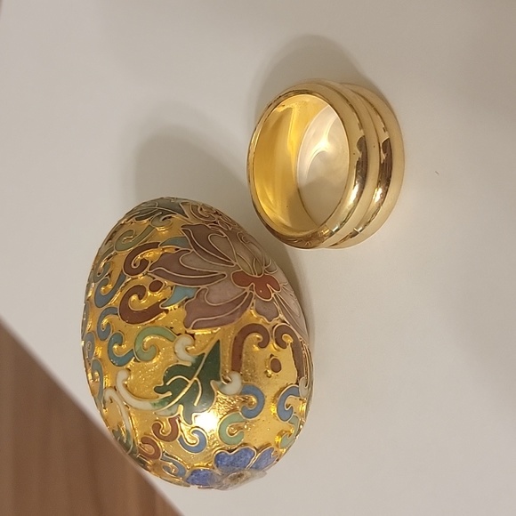 Franklin Mint Cloisonne Enamel 24K gold egg - Picture 8 of 8